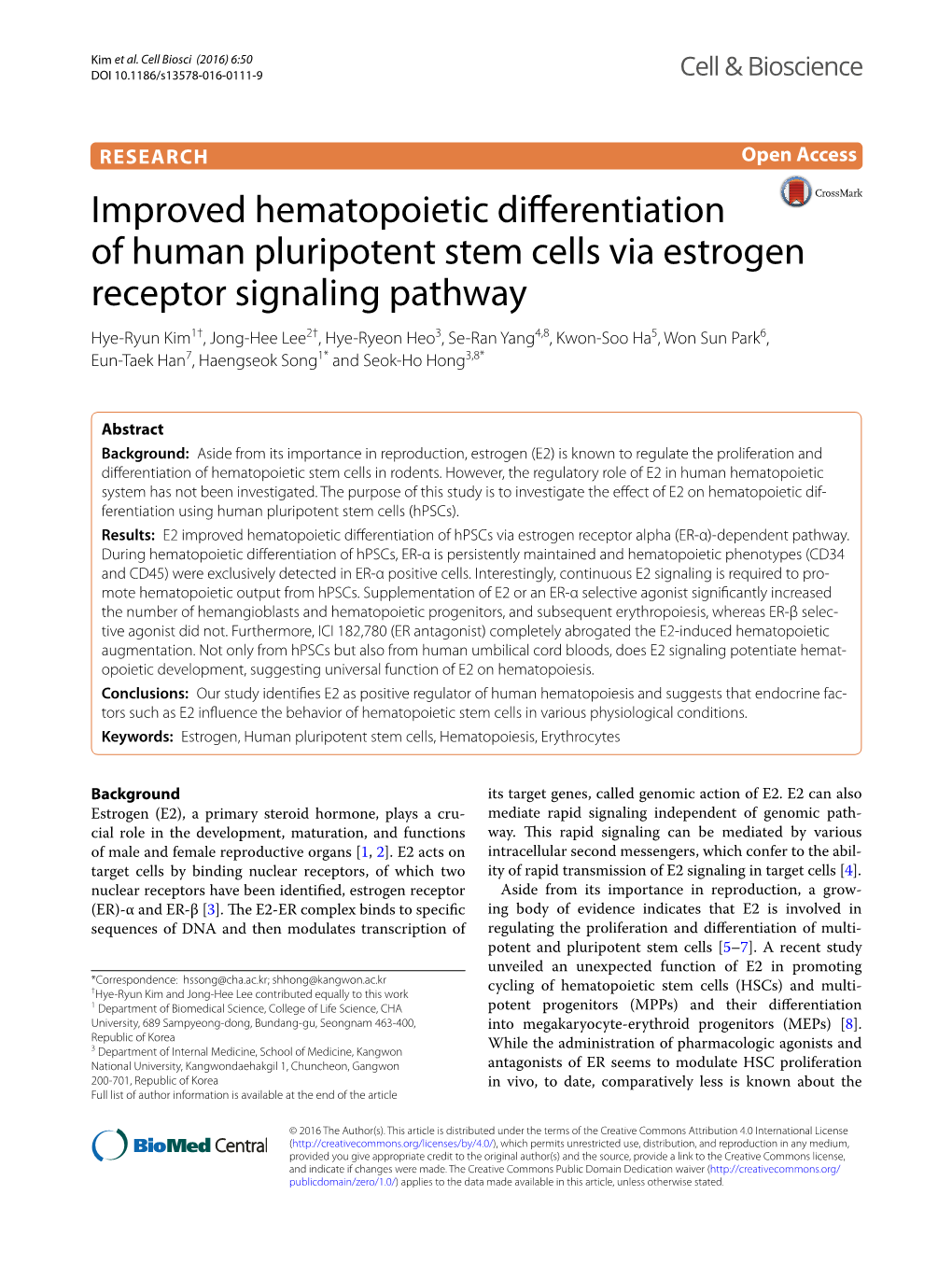 Improved Hematopoietic Differentiation of Human Pluripotent Stem Cells Via