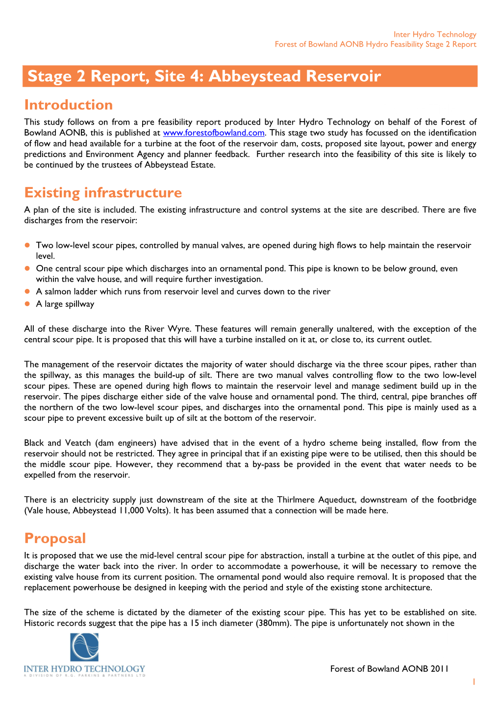 Stage 2 Report Site 4 Abbeystead Reservoir