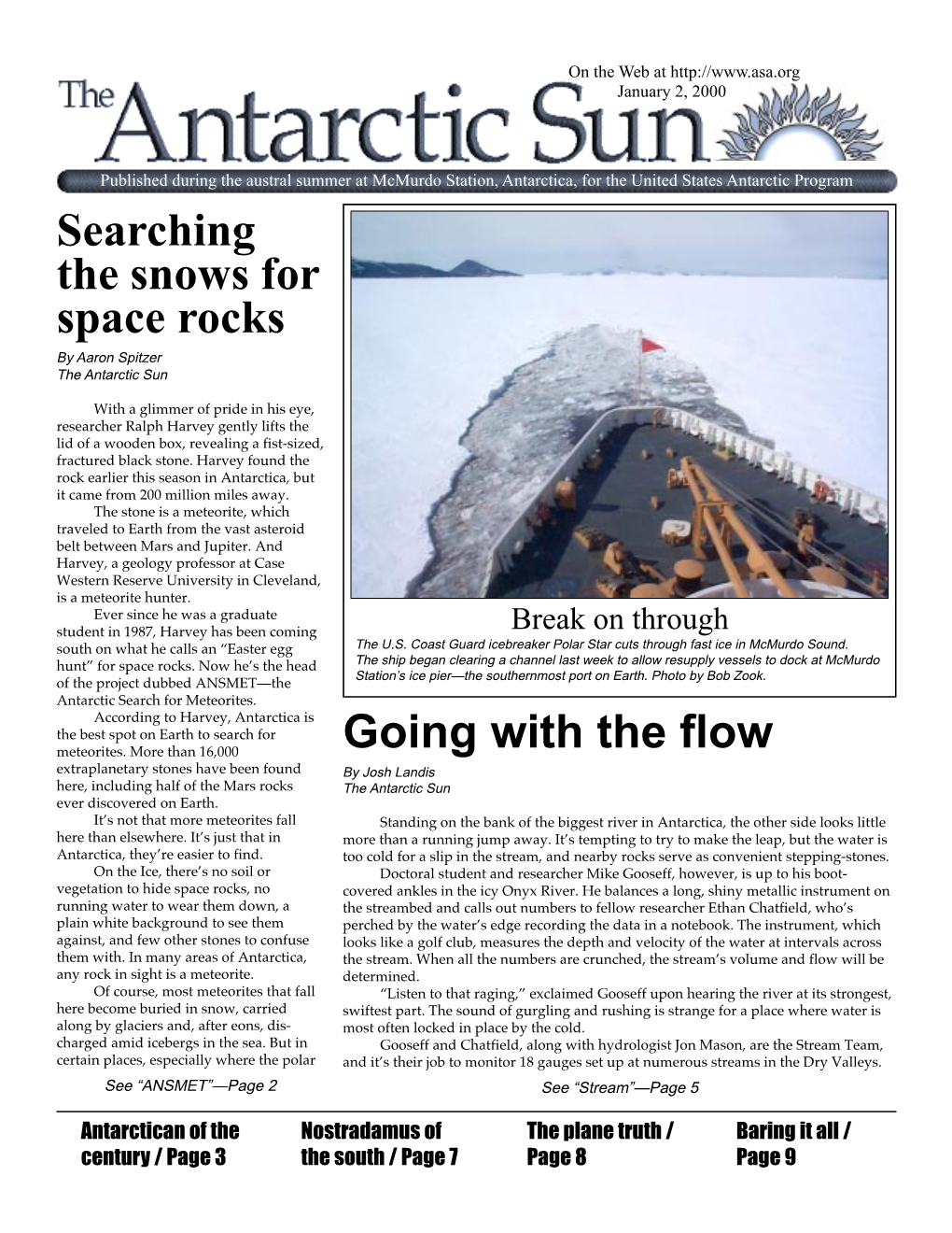 The Antarctic Sun, January 2, 2000