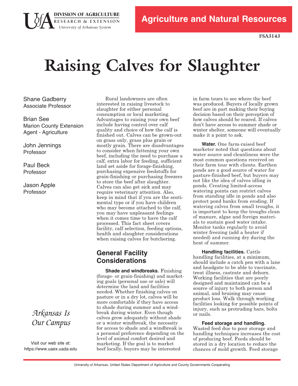 Raising Calves for Slaughter