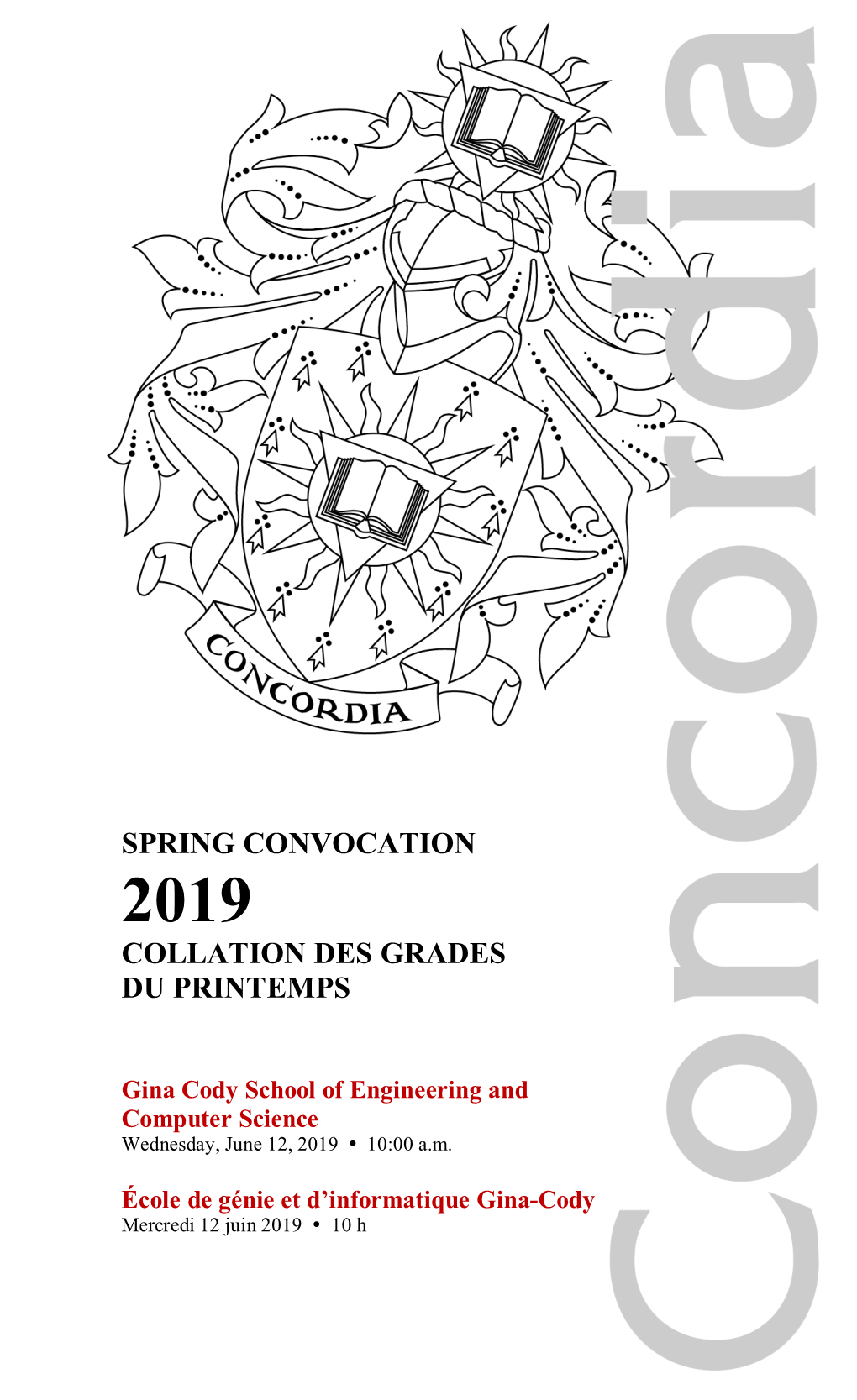 2019 Collation Des Grades Du Printemps