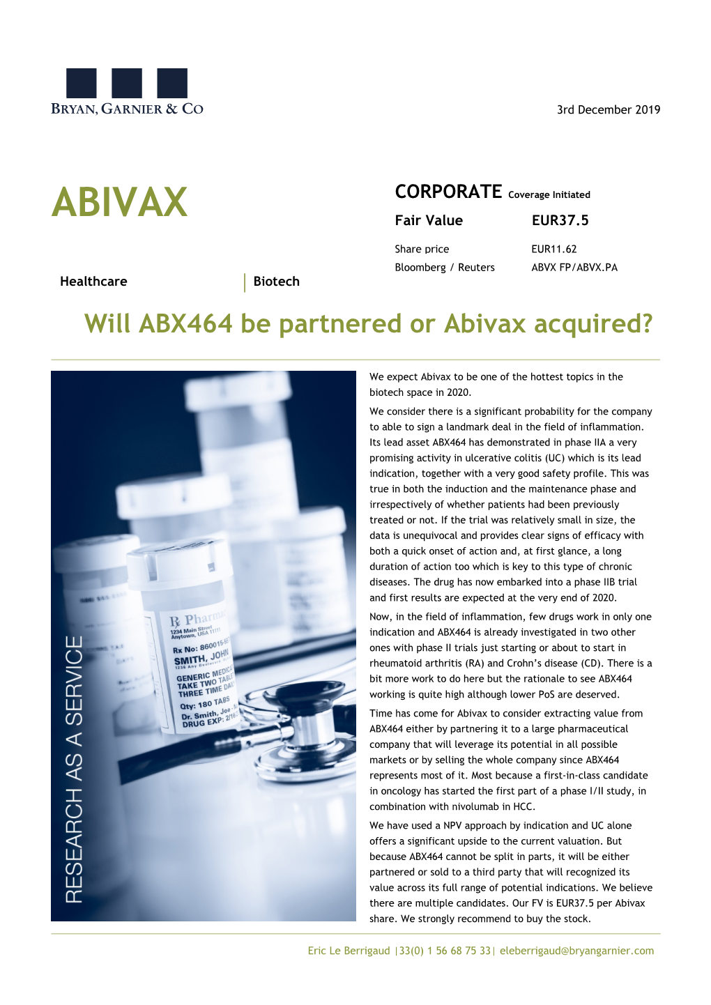 Will ABX464 Be Partnered Or Abivax Acquired?
