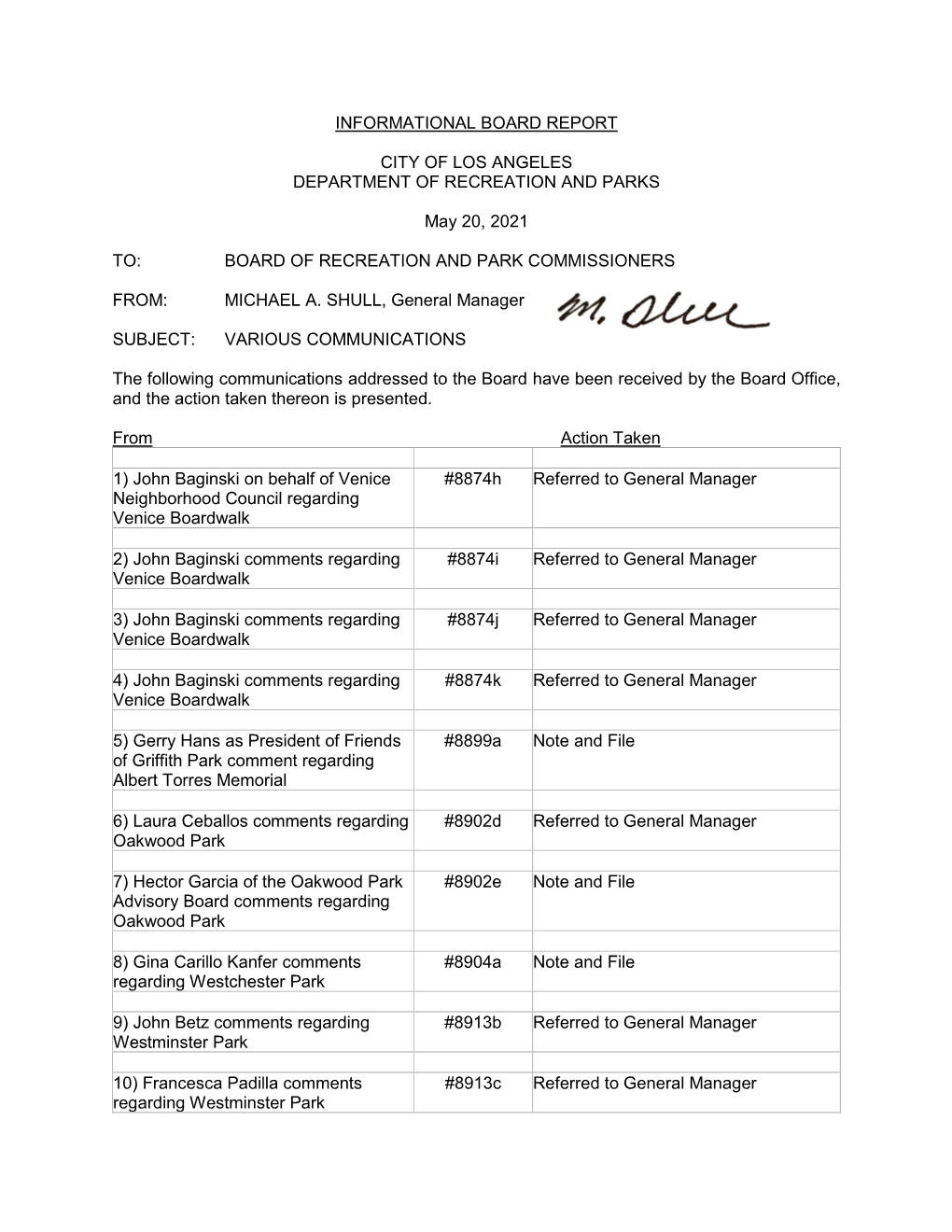 Information Report Log with VC Numbers 5-20-2021-Signed