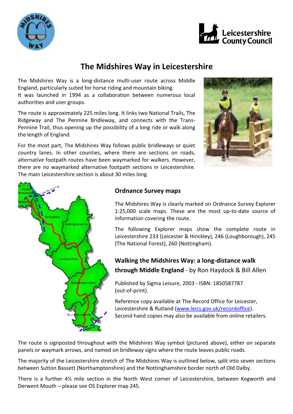 The Midshires Way in Leicestershire