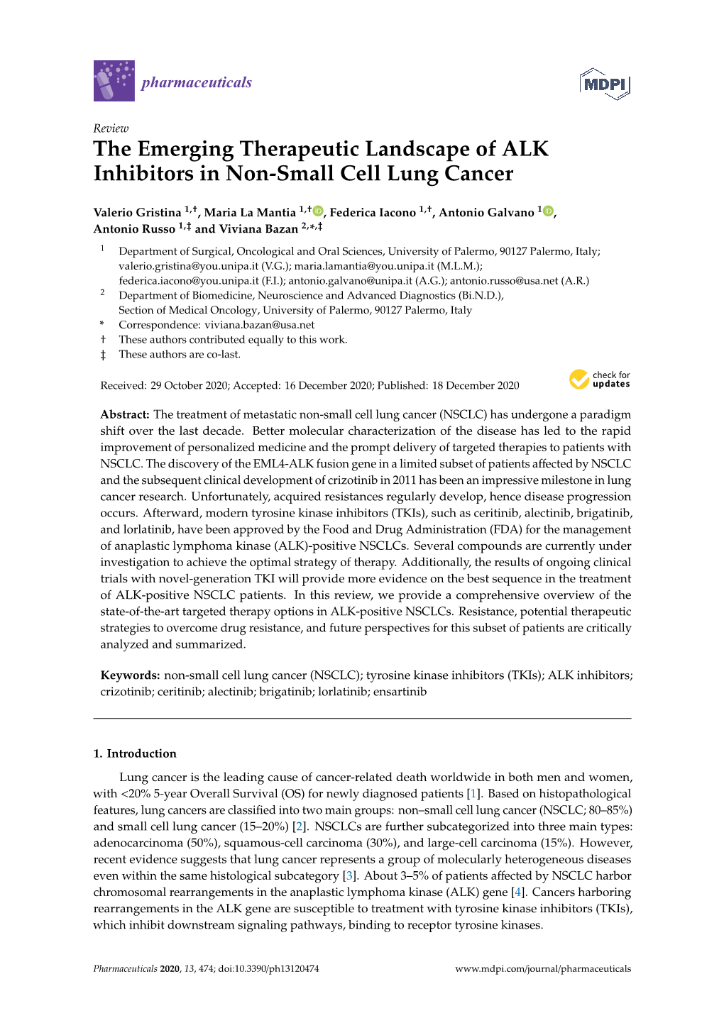 The Emerging Therapeutic Landscape of ALK Inhibitors in Non-Small Cell Lung Cancer