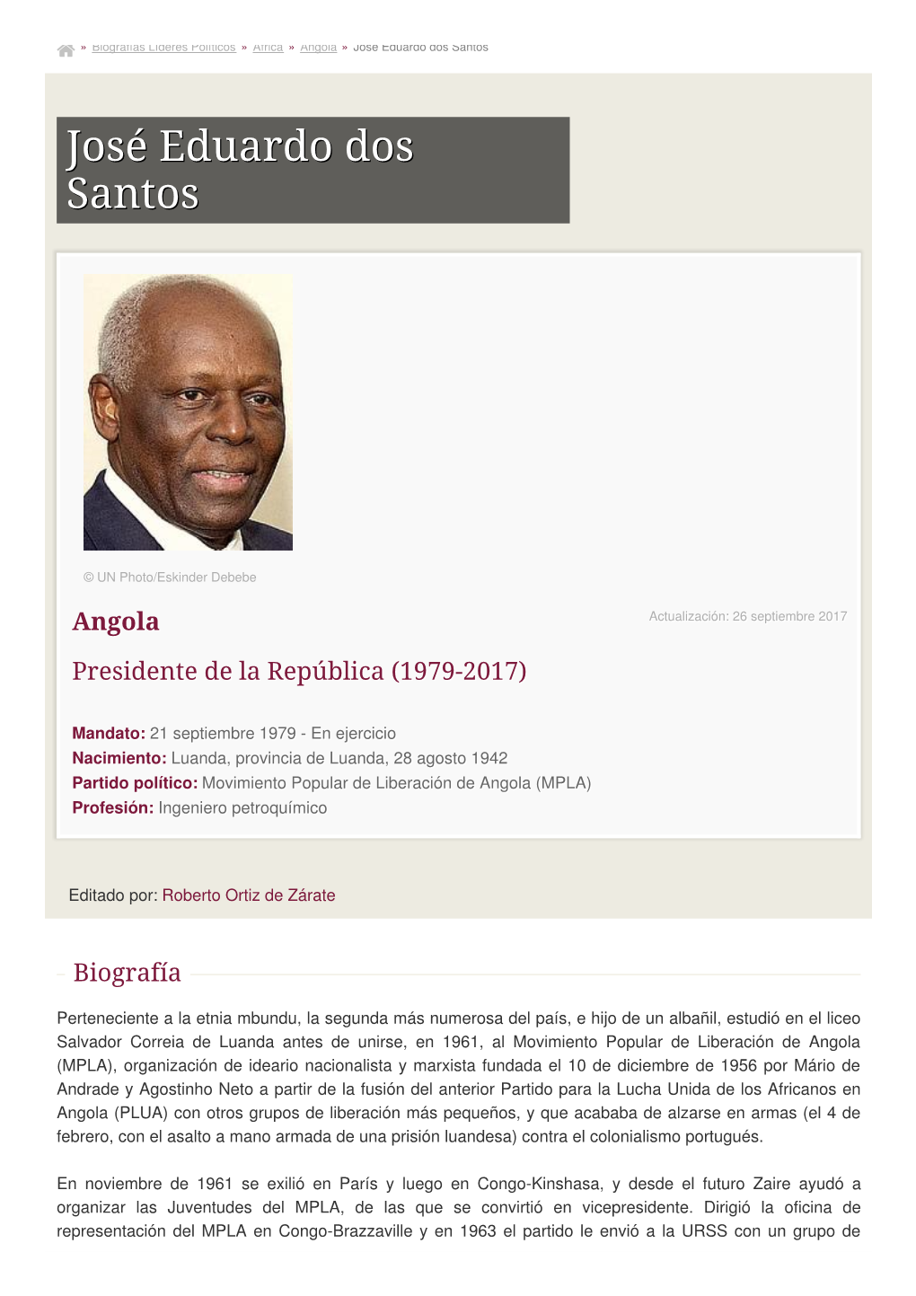Angola » José Eduardo Dos Santos
