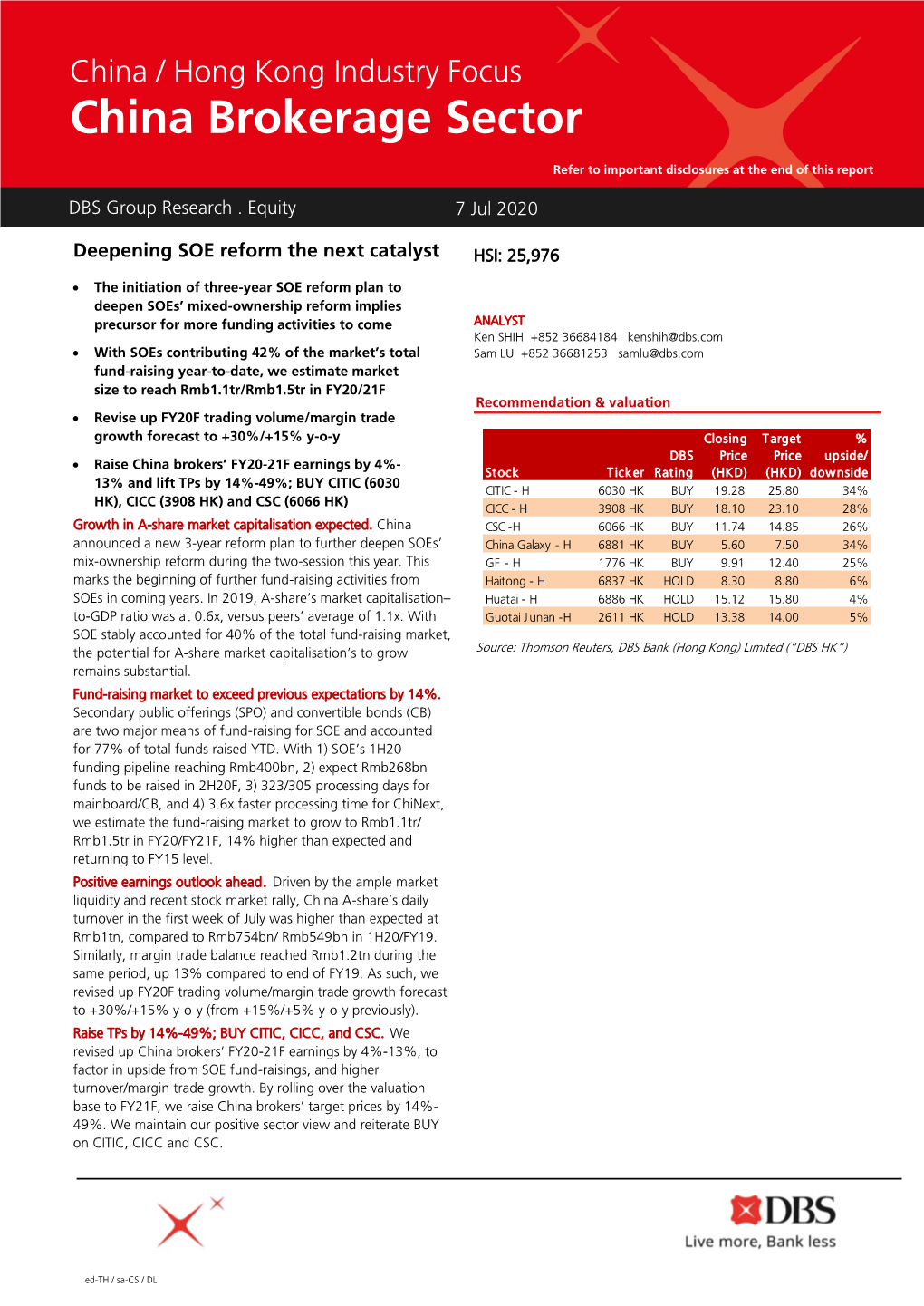 China Brokerage Sector