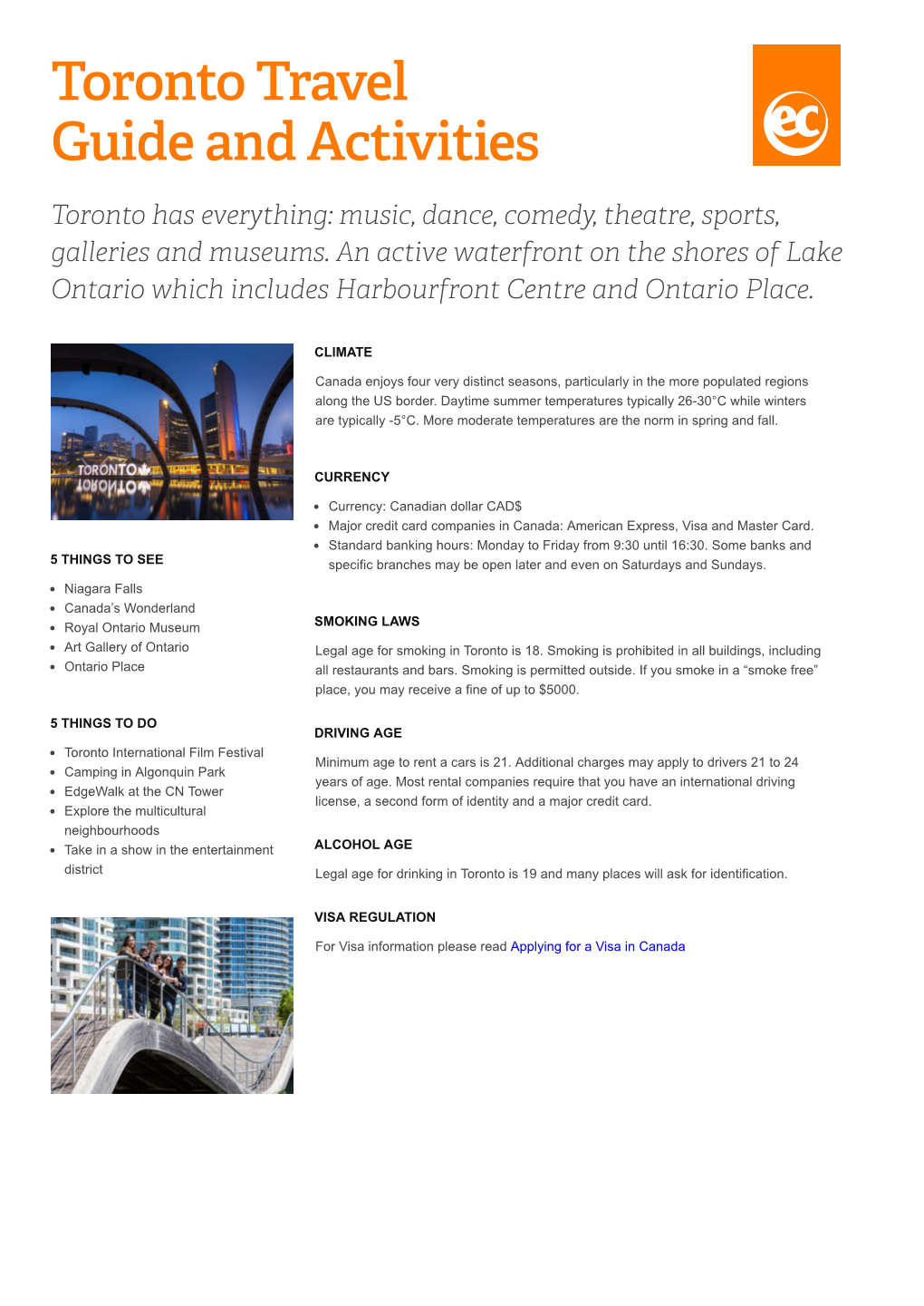 Toronto Travel Guide and Activities