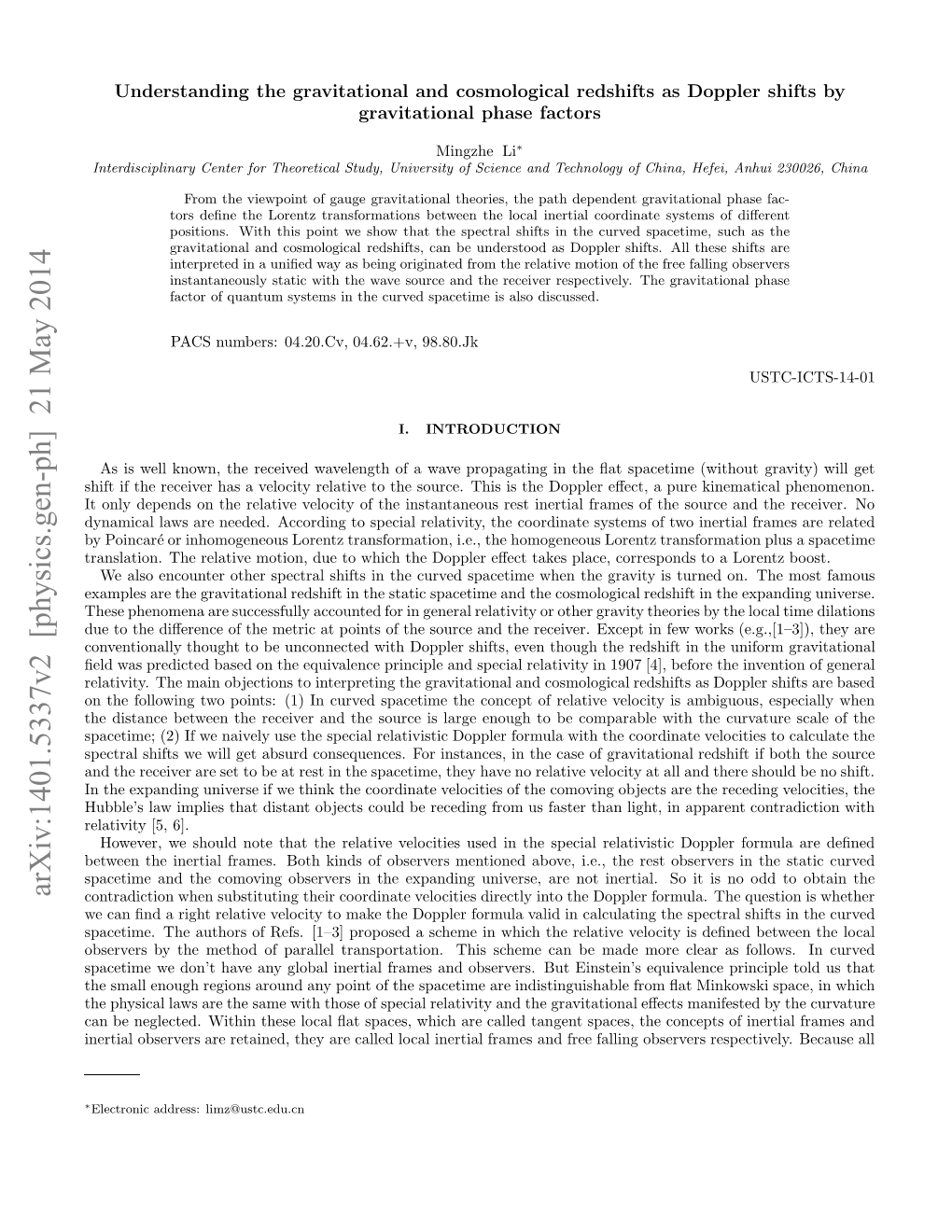 Understanding the Gravitational and Cosmological Redshifts As Doppler