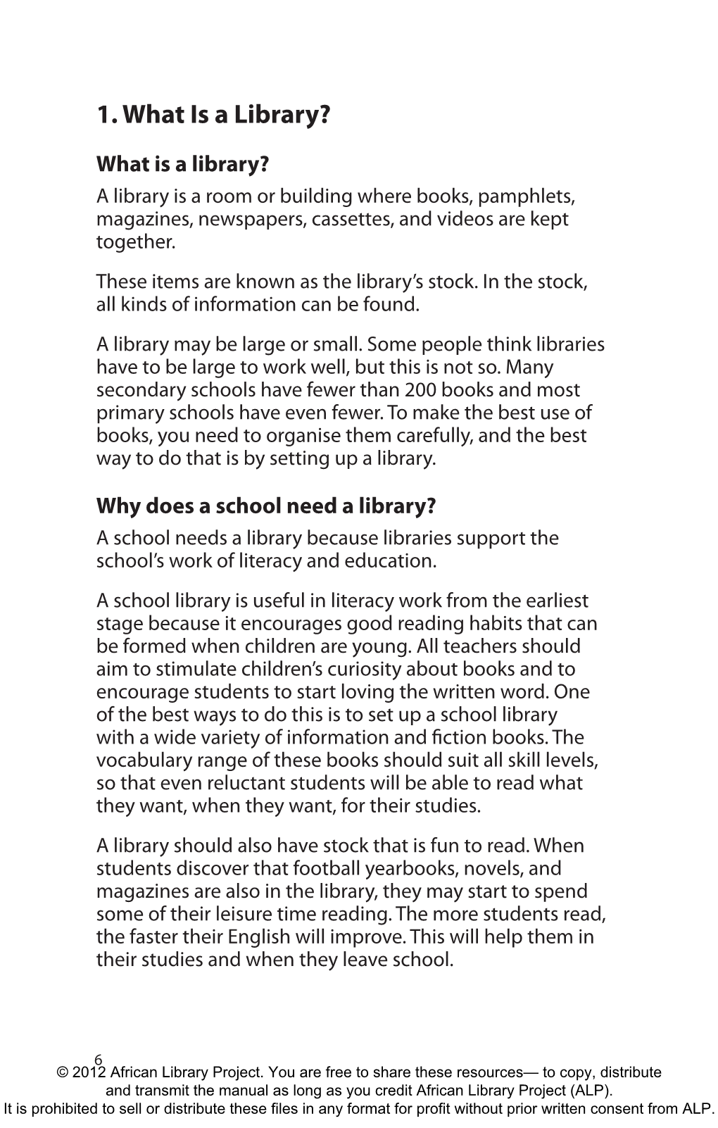 1. What Is a Library?