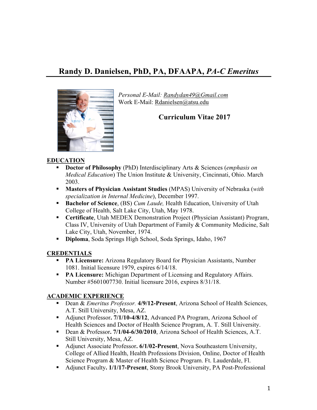 RDD Curriculum Vitae 2017 021517