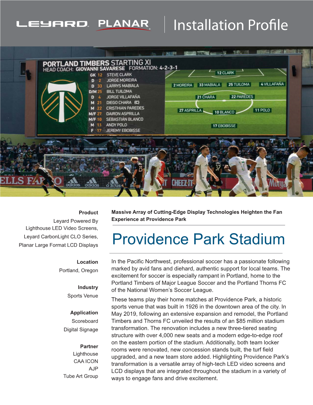 Installation Profile Providence Park Stadium