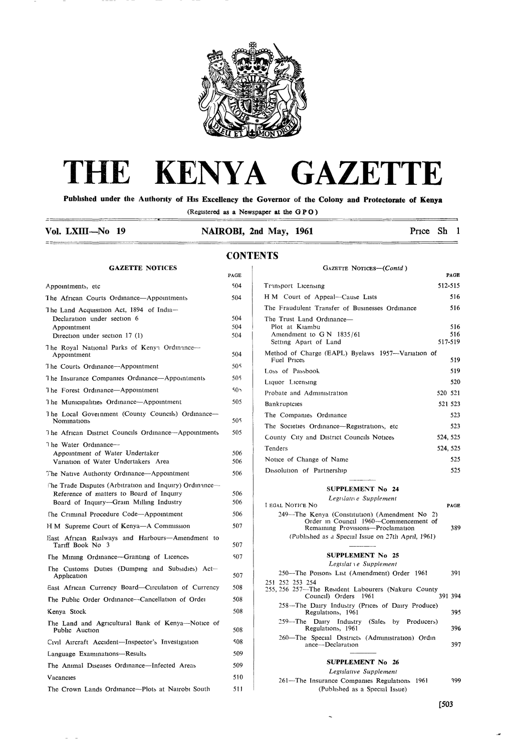 The Kenya Gazette