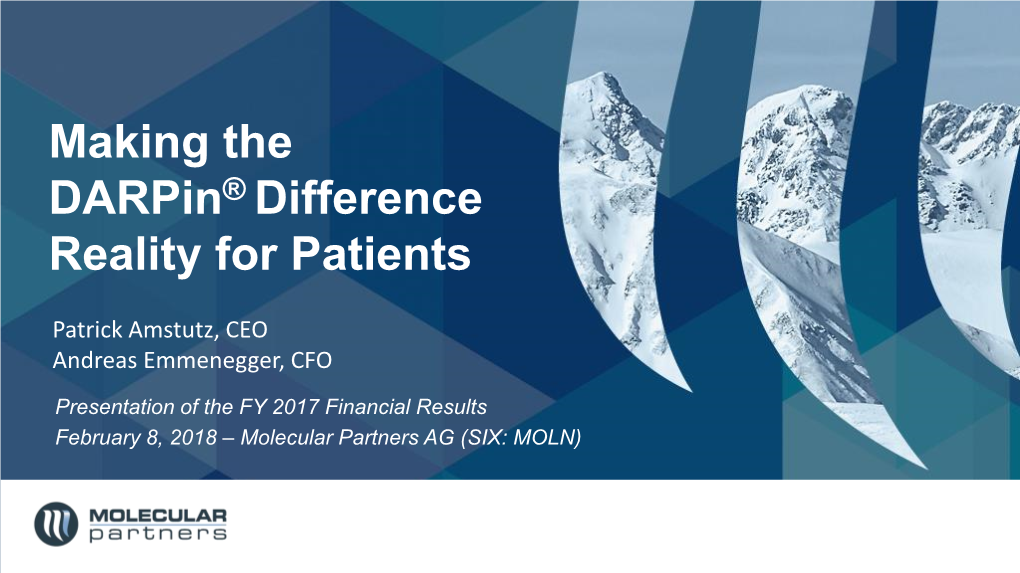 Making the Darpin® Difference Reality for Patients