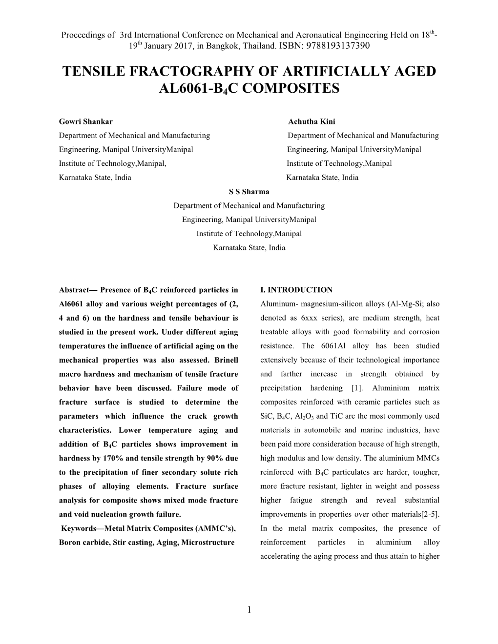 Tensile Fractography of Artificially Aged Al6061-B4c Composites