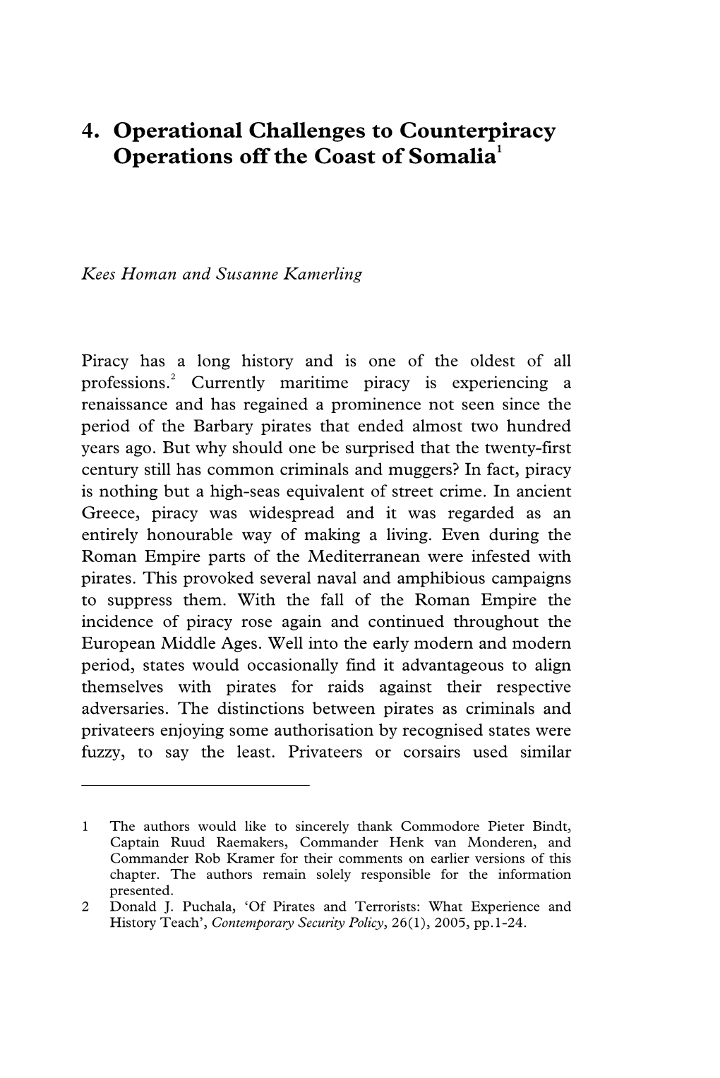 4. Operational Challenges to Counterpiracy Operations Off the Coast of Somalia1