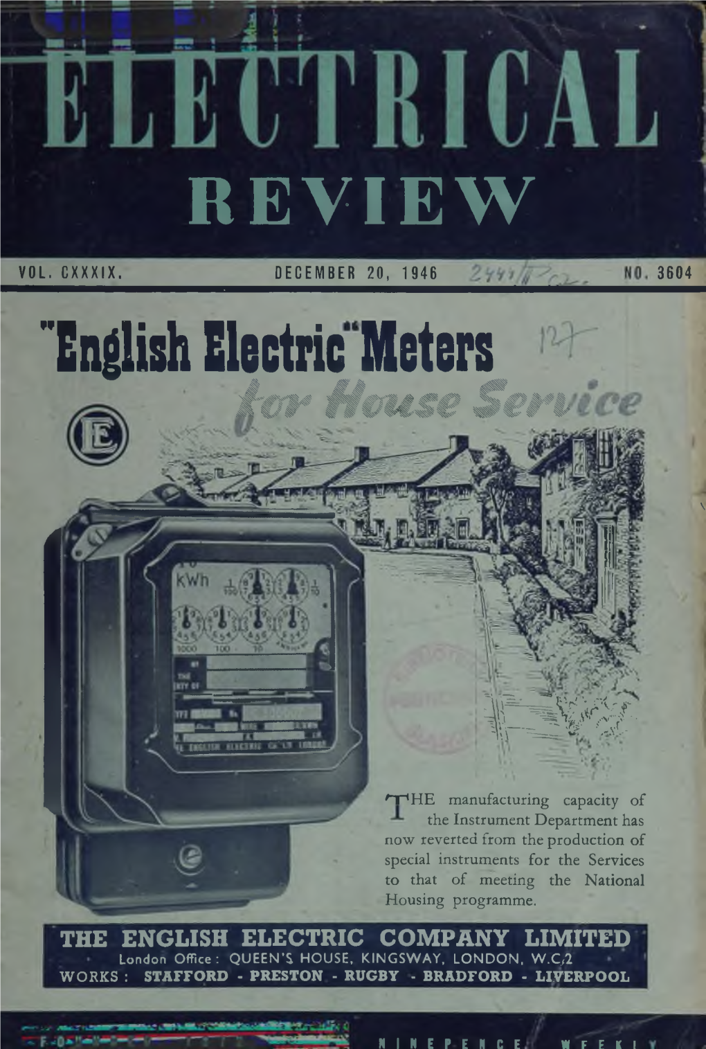 English Electric Meters # « R Iiib M Se Sem