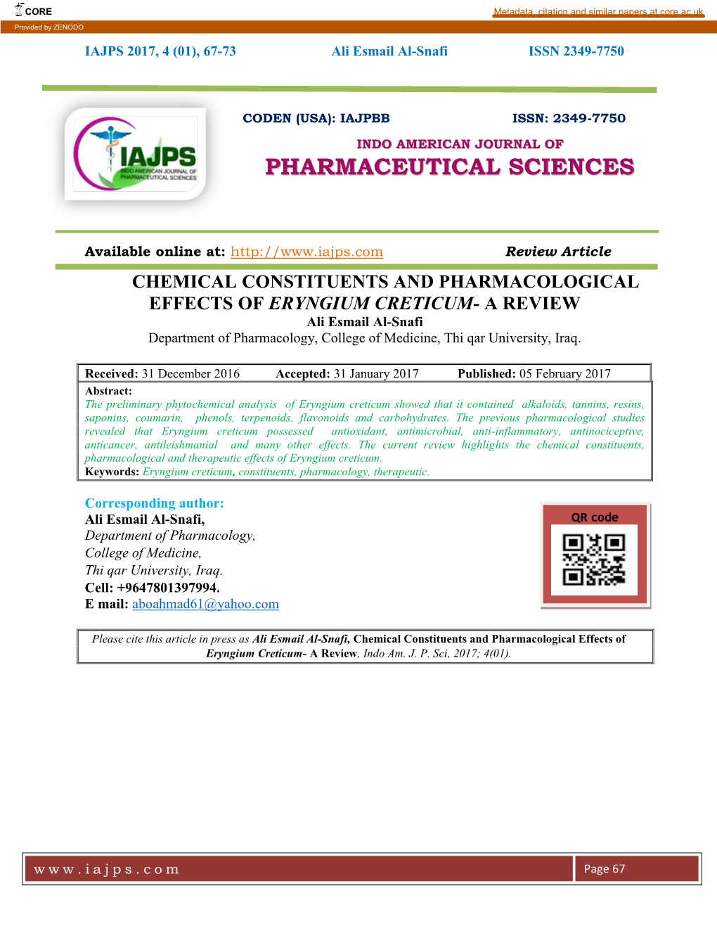 Pharmaceutical Sciences