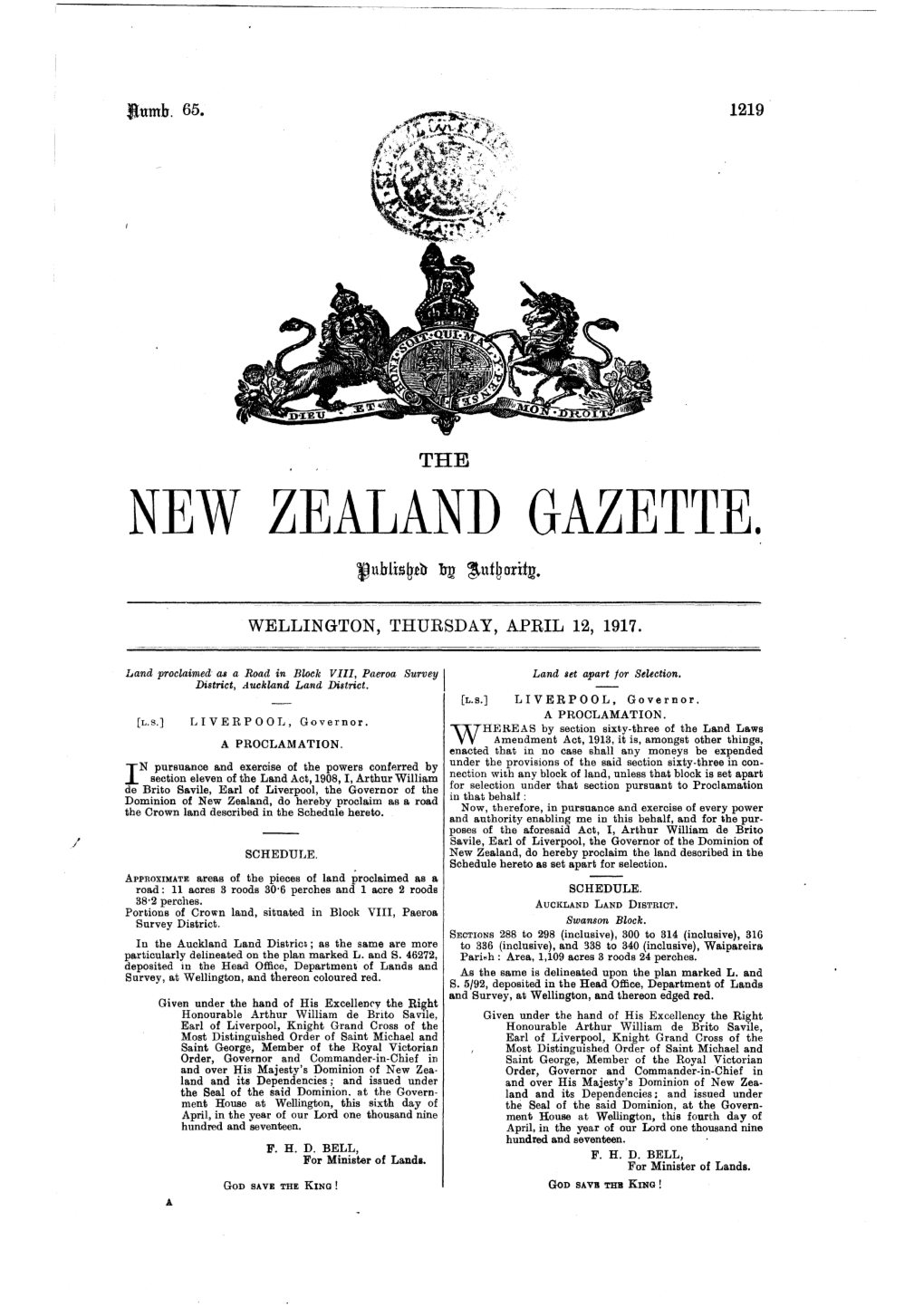 New Zealand Gazette