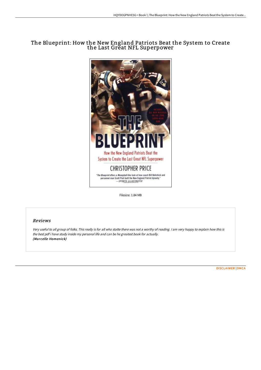 The Blueprint: How the New England Patriots Beat the System to Create