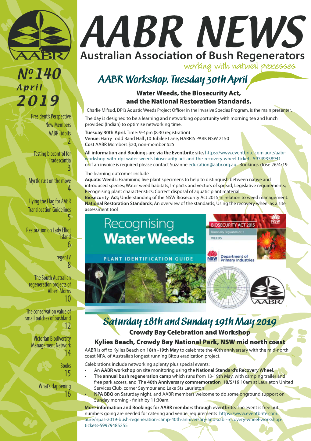 Working with Natural Processes N .140 AABR Workshop