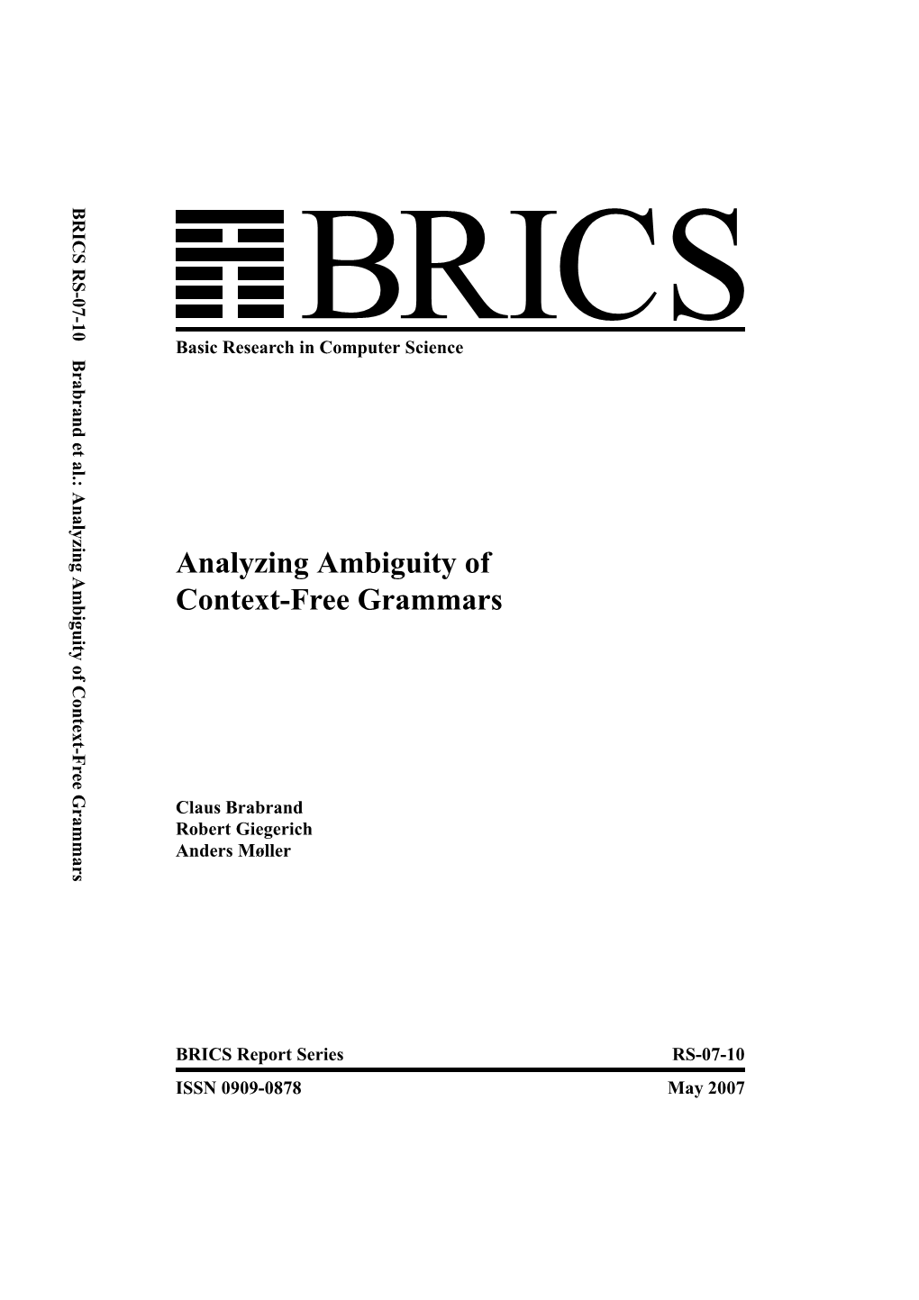 Analyzing Ambiguity of Context-Free Grammars