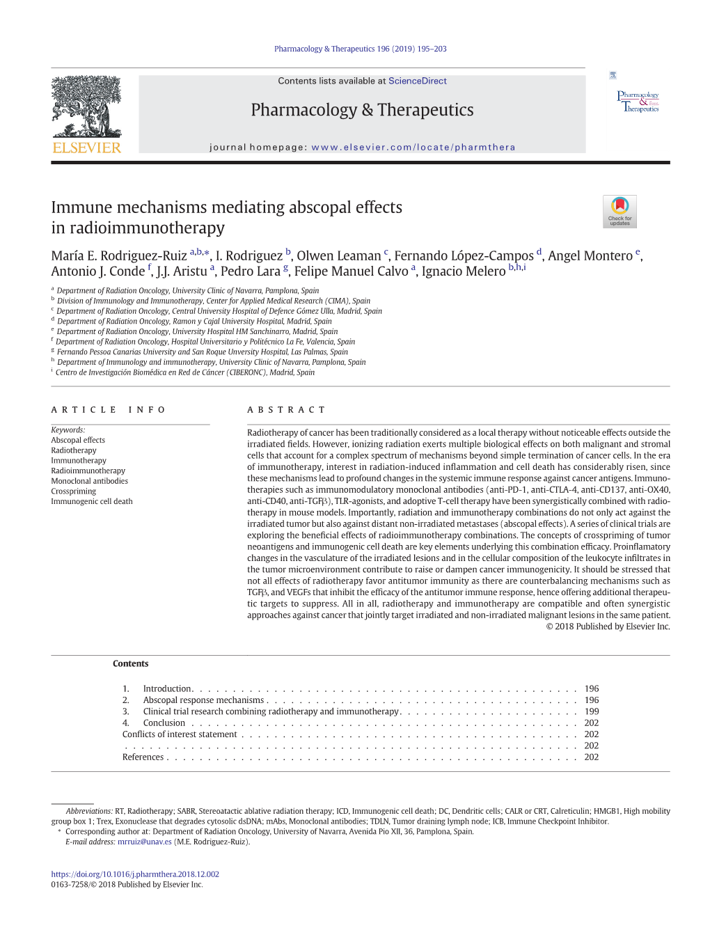 Immune Mechanisms Mediating Abscopal Effects in Radioimmunotherapy