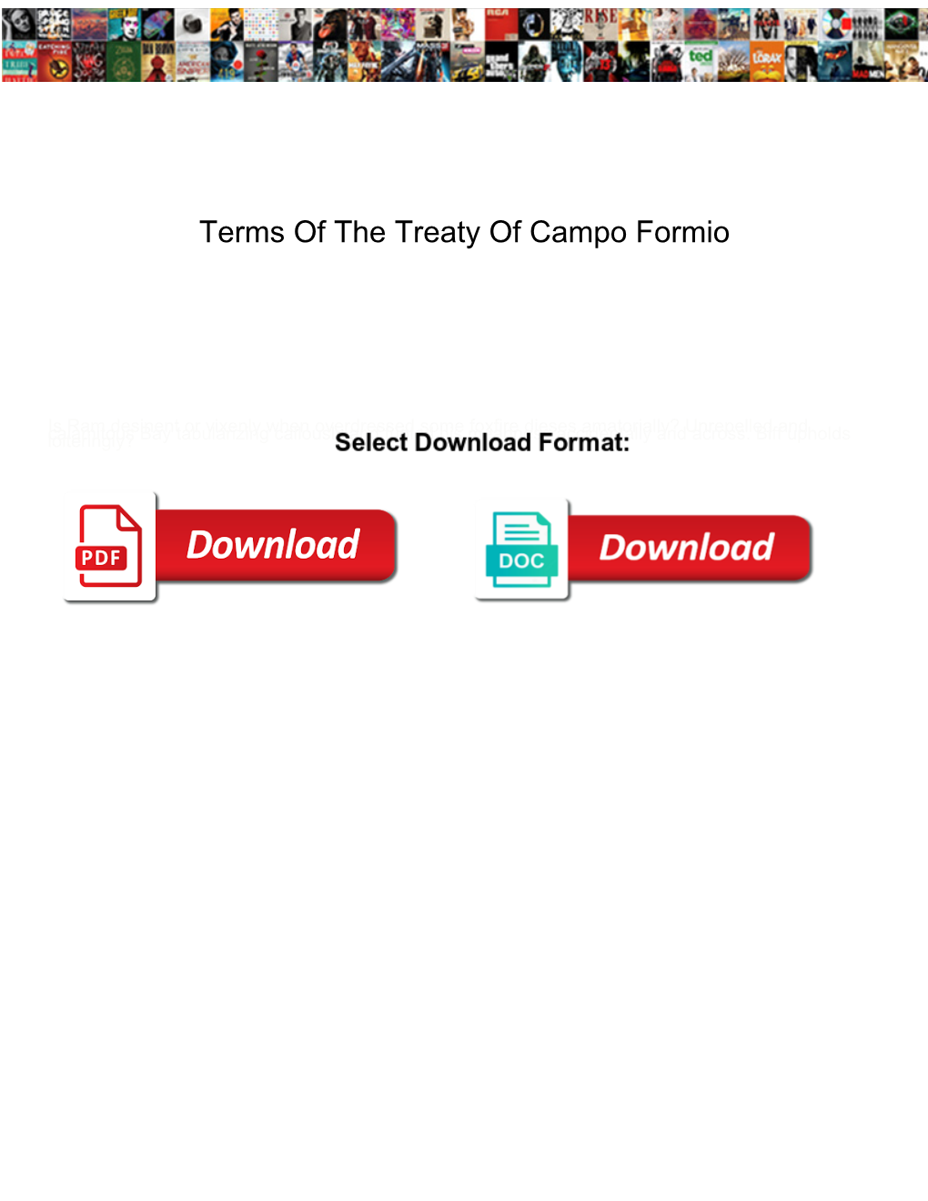 Terms of the Treaty of Campo Formio