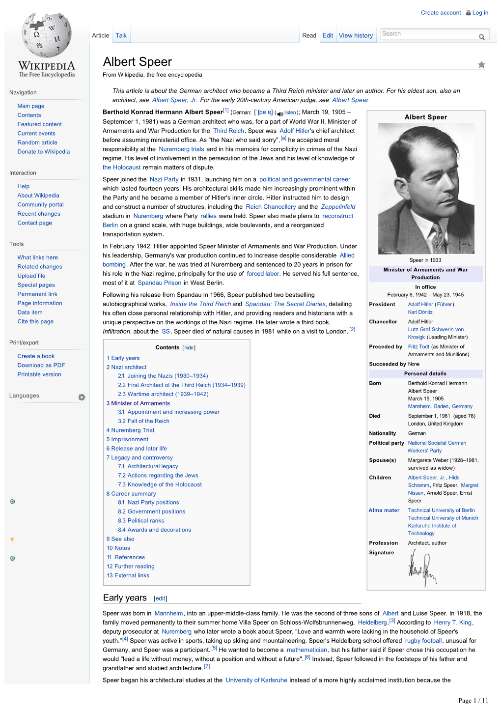 Albert Speer from Wikipedia, the Free Encyclopedia