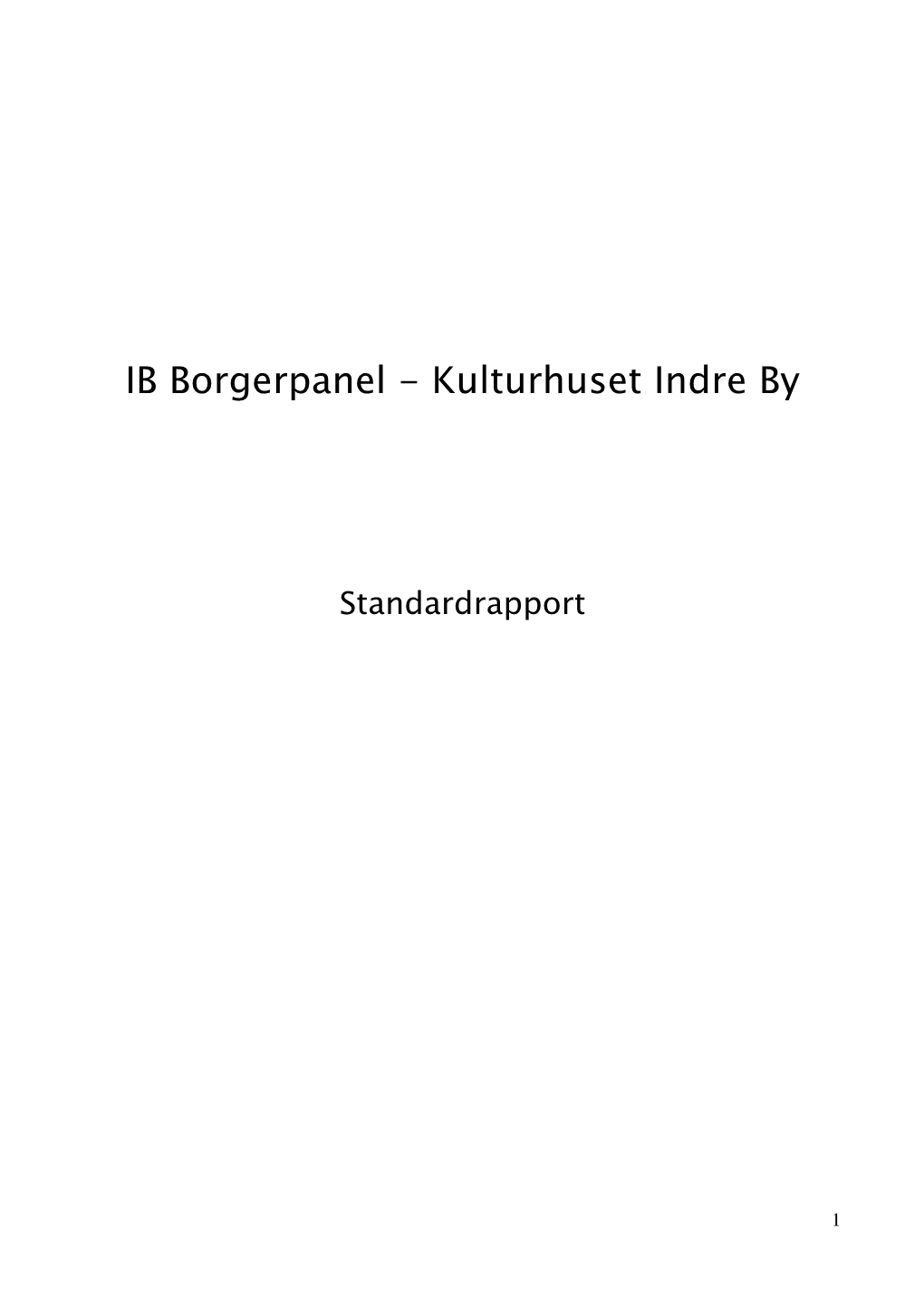 Kulturhuset Indre By