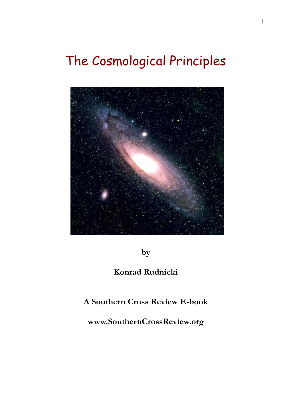 The Cosmological Pinciples