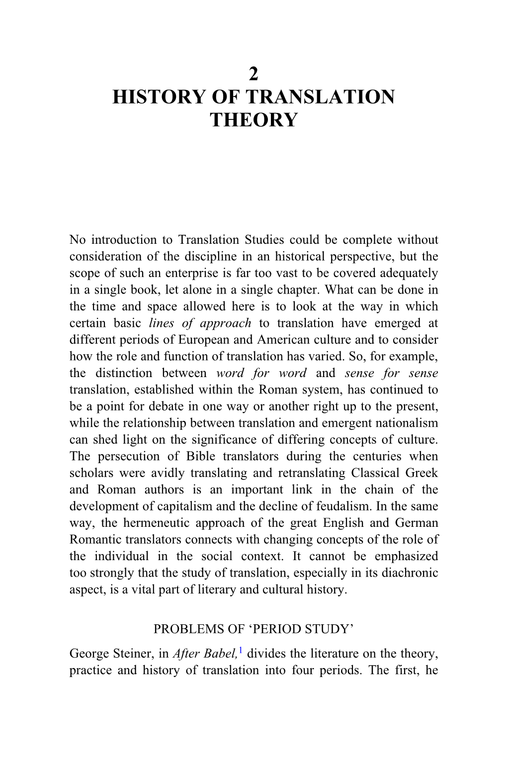 2 History of Translation Theory