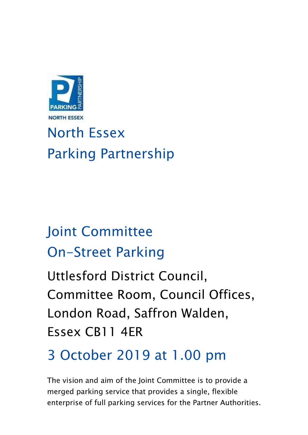 North Essex Parking Partnership Joint Committee On-Street Parking 3