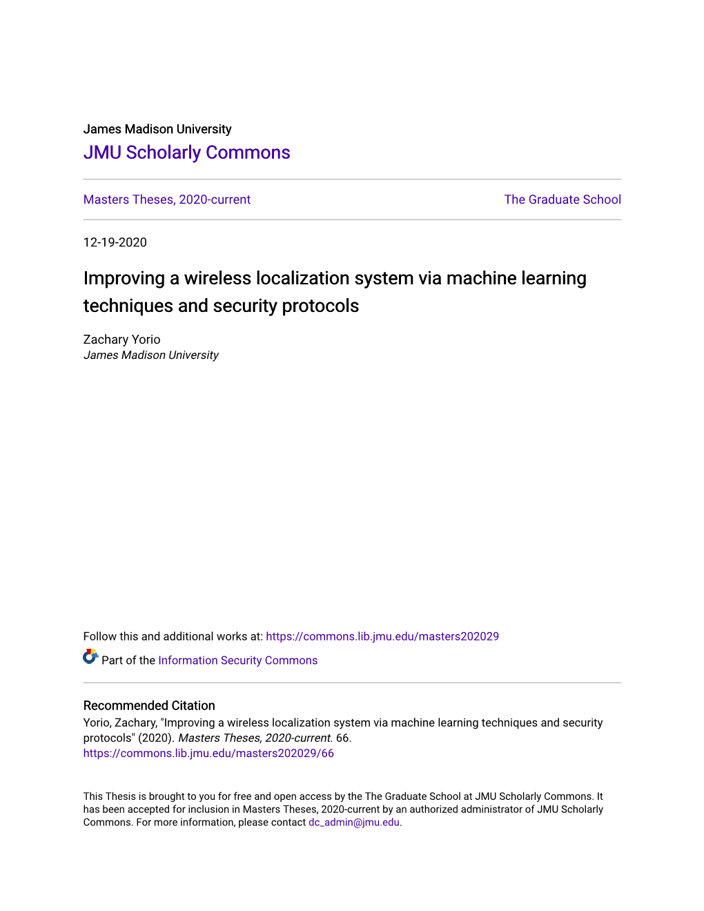 Improving a Wireless Localization System Via Machine Learning Techniques and Security Protocols