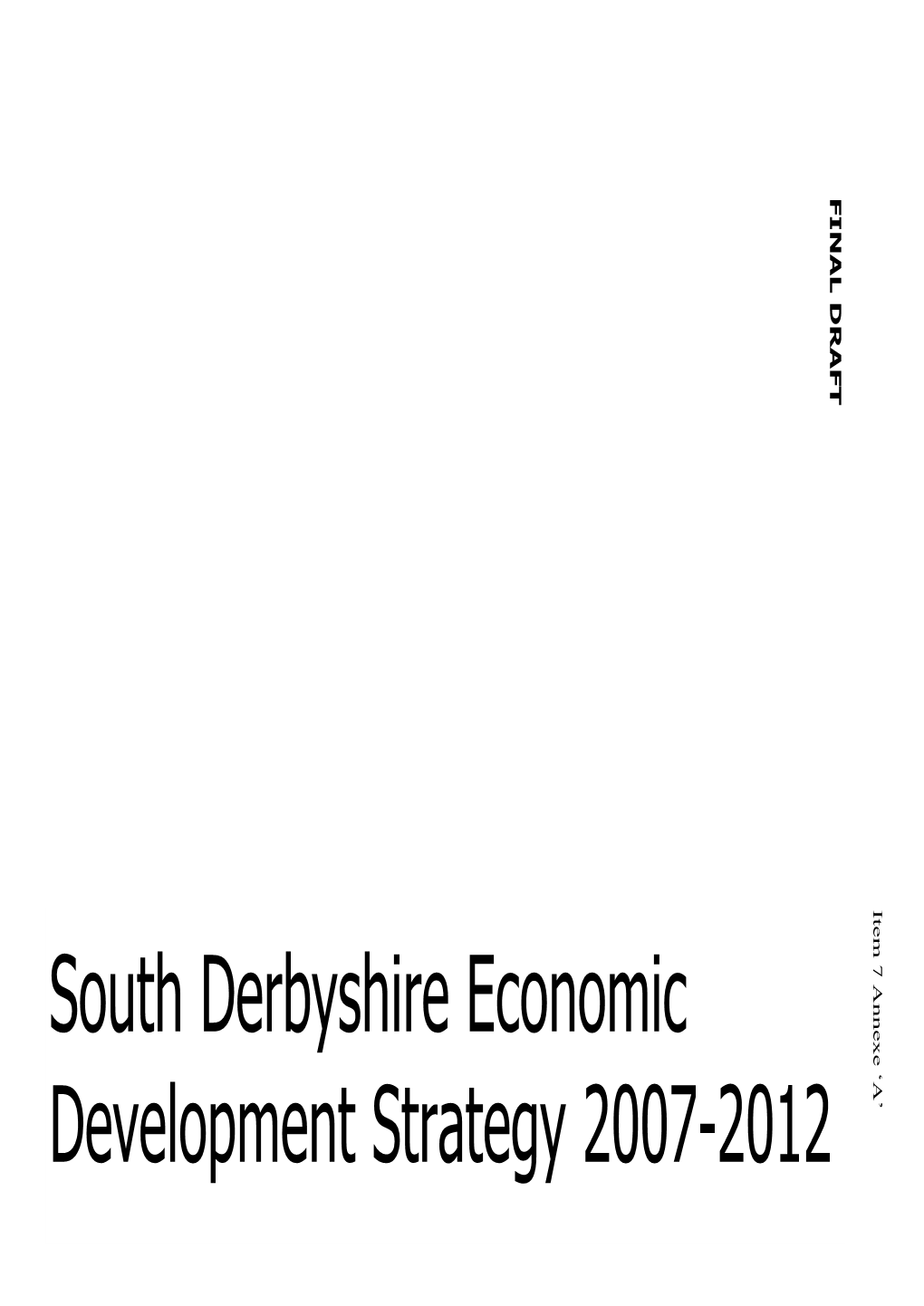 South Derbyshire Economic Regeneration Strategy