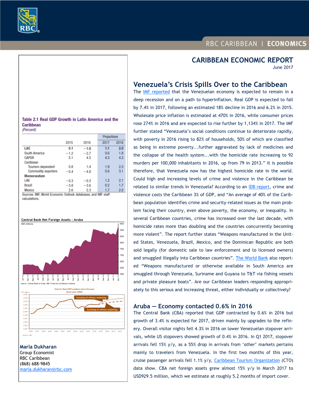 CARIBBEAN ECONOMIC REPORT Venezuela's Crisis Spills Over To