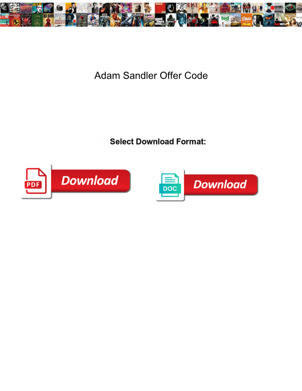 Adam Sandler Offer Code