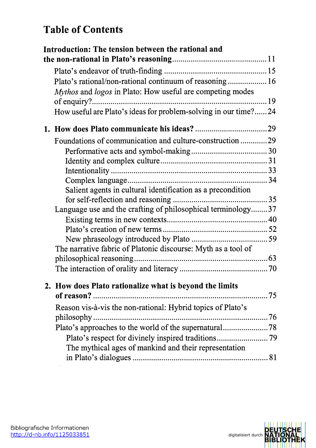 Table of Contents