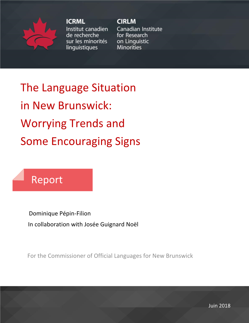 The Language Situation in New Brunswick: Worrying Trends and Some Encouraging Signs