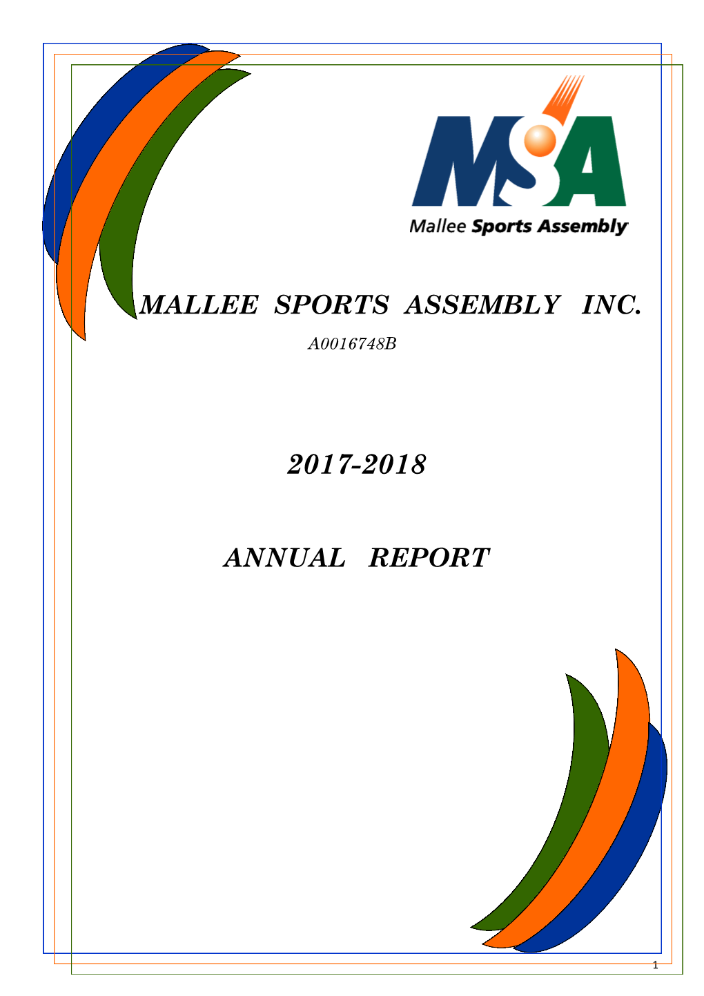 2017-2018 Annual Report Participate, Feel Great!