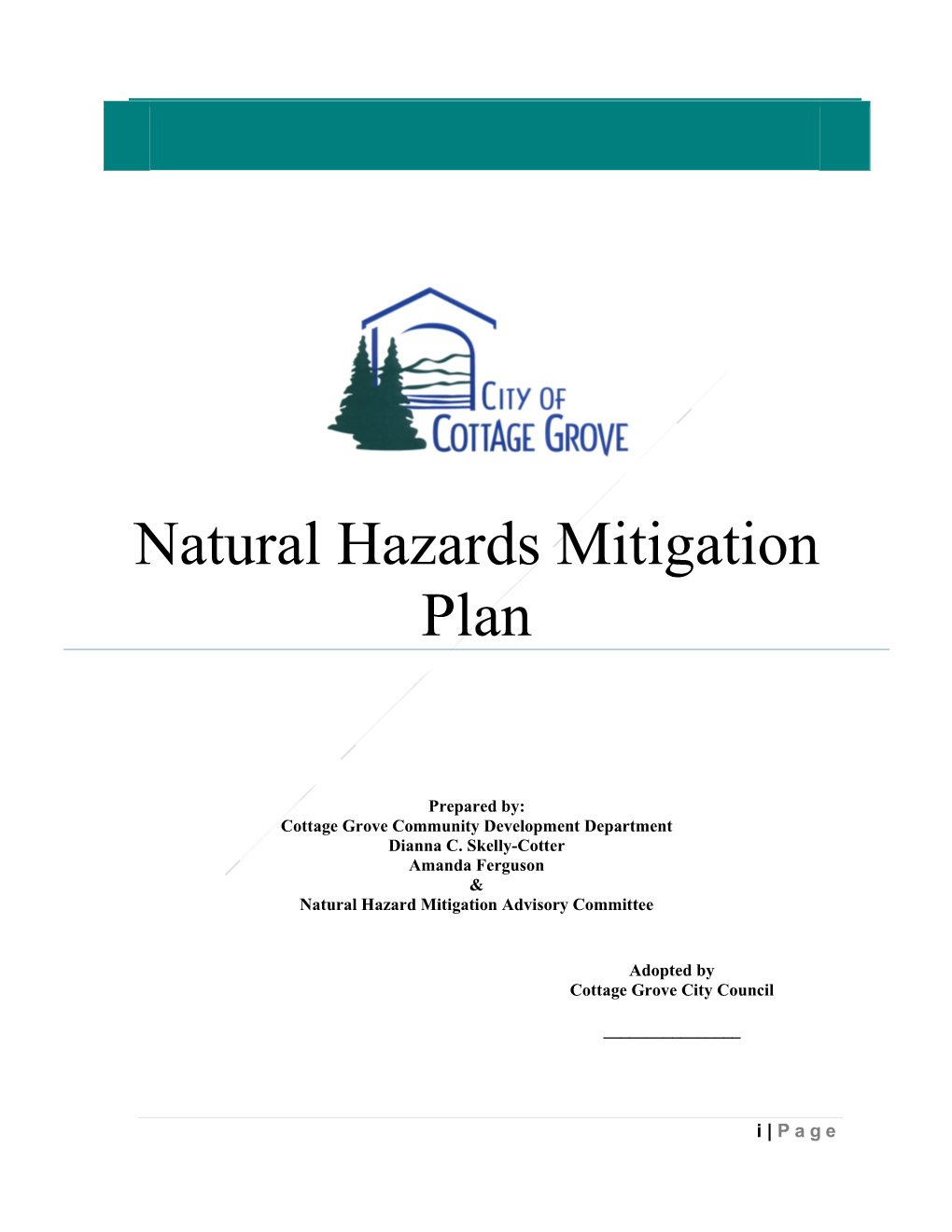 Cottage Grove Natural Hazards Mitigation Plan