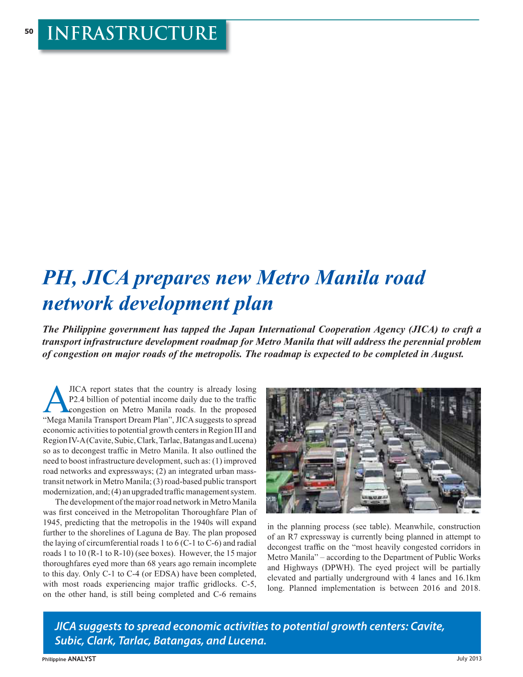 PH, JICA Prepares New Metro Manila Road Network Development Plan