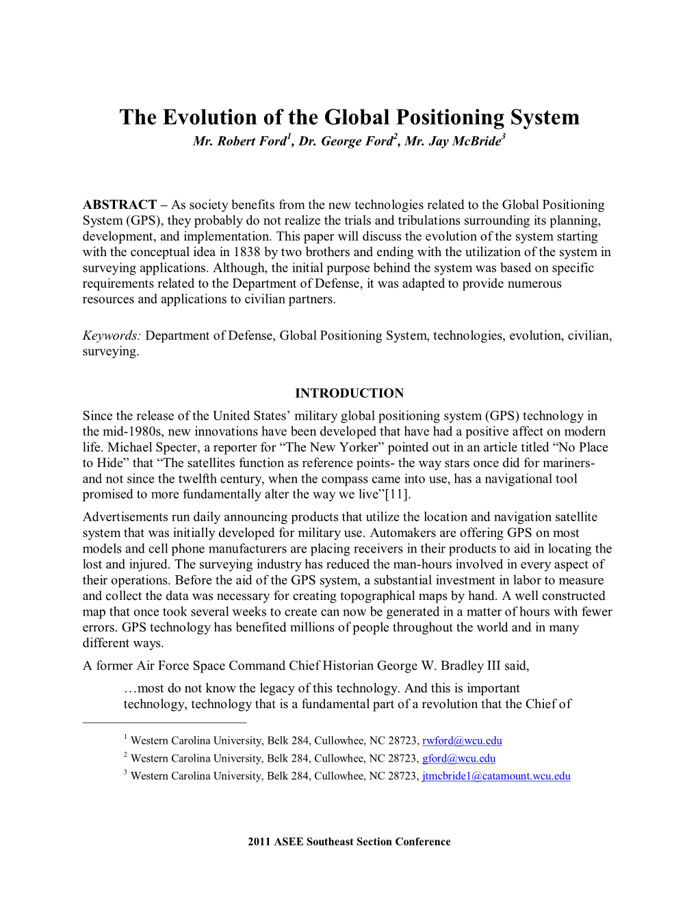 The Evolution of the Global Positioning System Mr