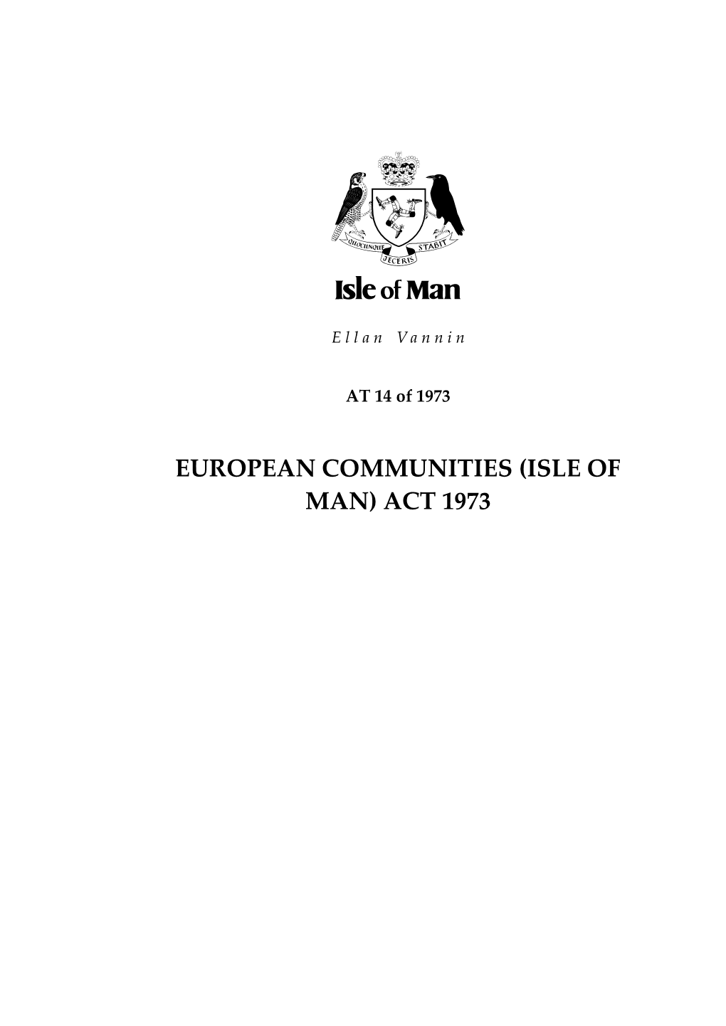 European Communities (Isle of Man) Act 1973