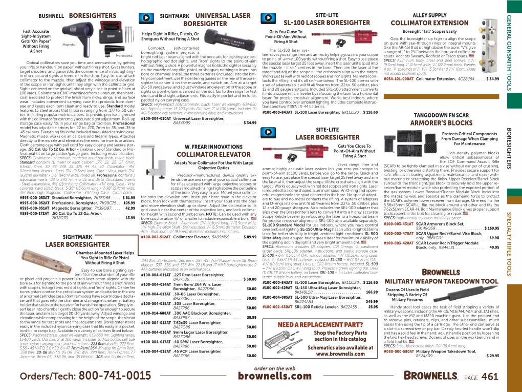 Specialty Rifle Tools 461-469