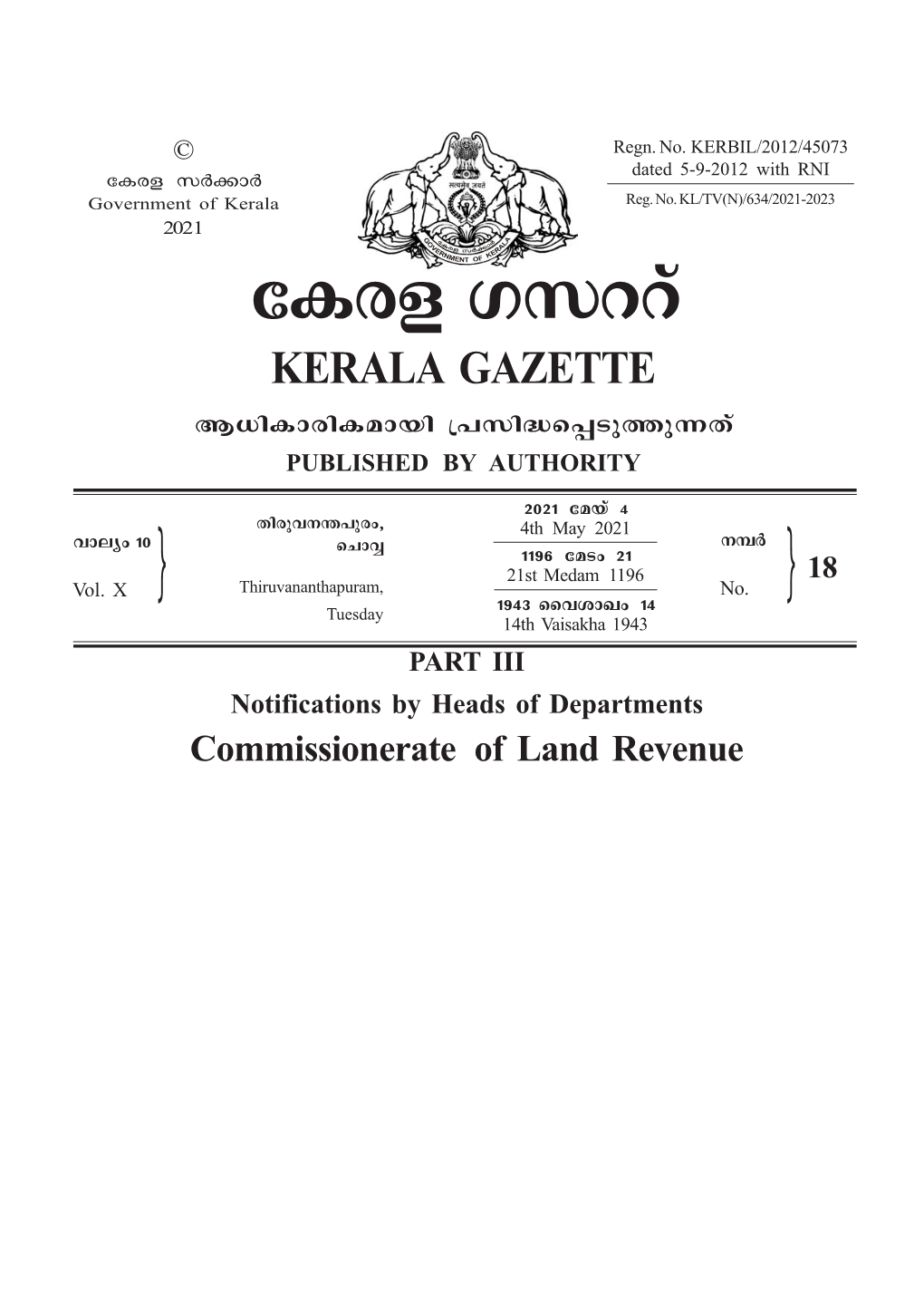 KASARAGOD DISTRICT \º¿ Pn1˛2721/2021