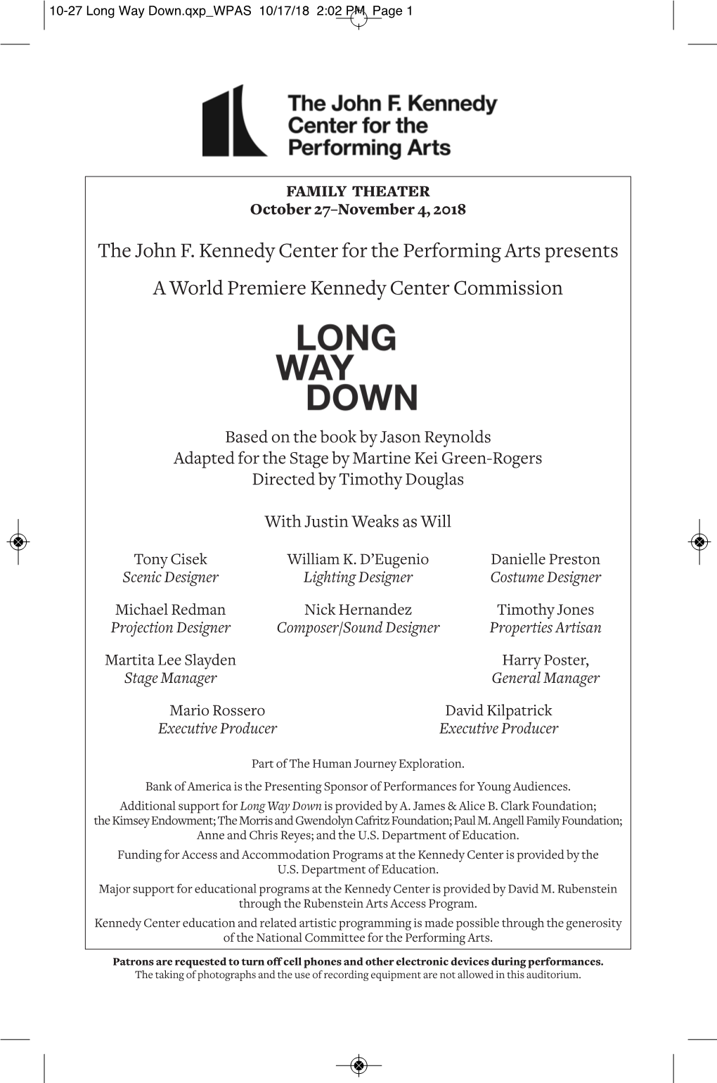 Download the Long Way Down Production Playbill