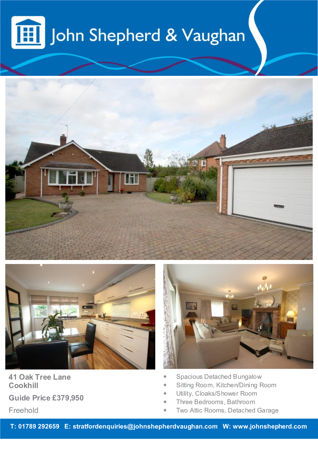 41 Oak Tree Lane Cookhill Guide Price £379,950 Freehold