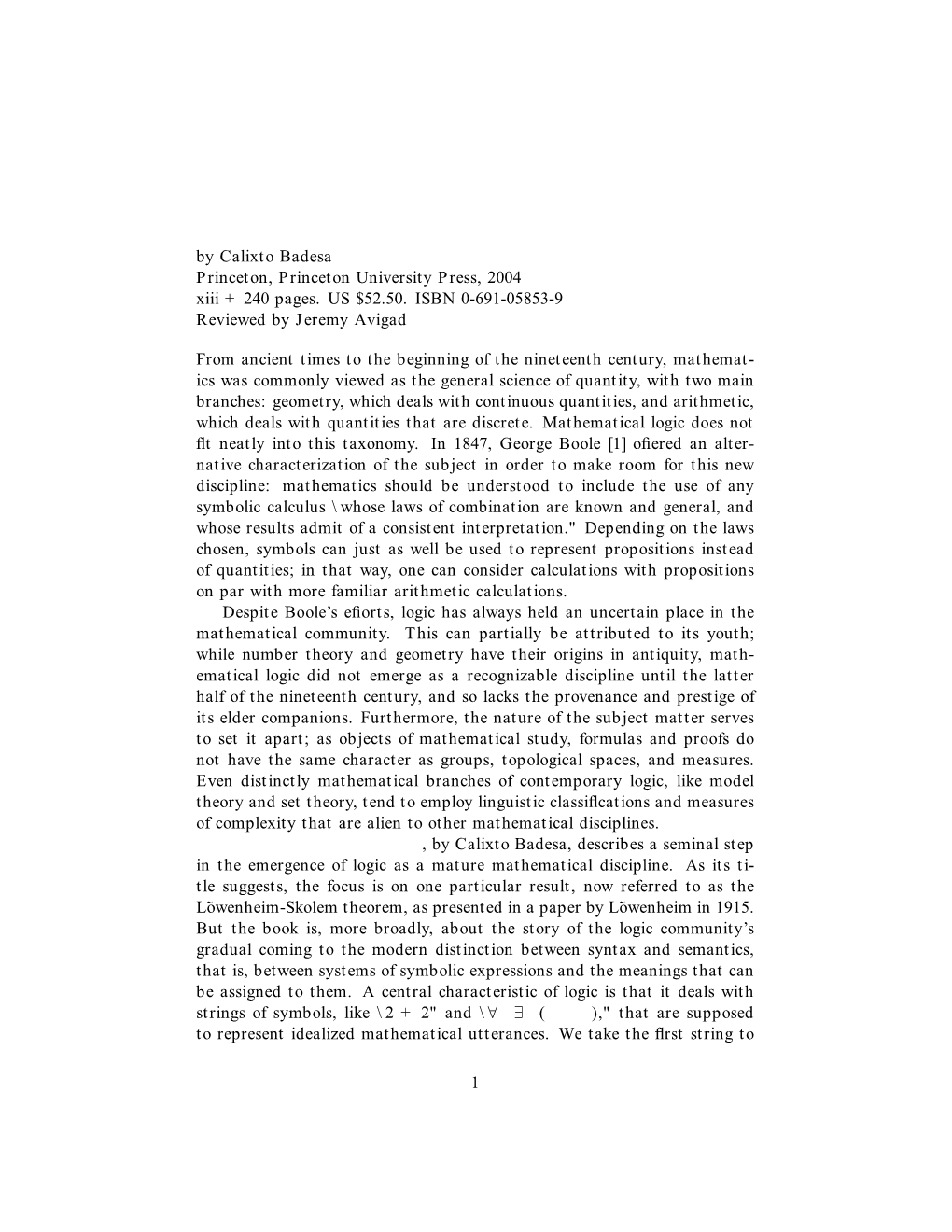 Löwenheim's Theorem in the Frame Of