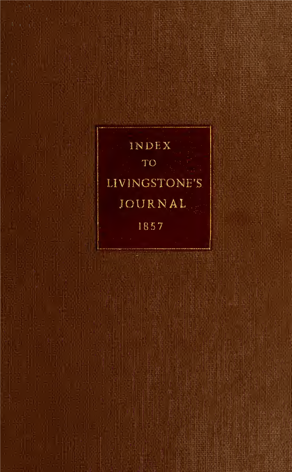 Index to Livingstone's Journal